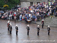 Royal Marines School Of Music Beating Retreat In Guildhall Square Portsmouth (6th August 2010)