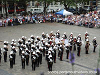 Band of HM Royal Marines School of Music Beat Retreat in Guildhall Square Portsmouth Friday 8th August 2014