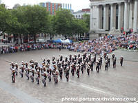 Band of HM Royal Marines School of Music Beat Retreat in Guildhall Square Portsmouth Friday 9th August 2013