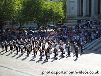Band of HM Royal Marines School of Music Beat Retreat in Guildhall Square Portsmouth Saturday 8th August 2015